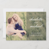 Save The Date Chic Script Boho Photo Enregistrer la date (Devant)