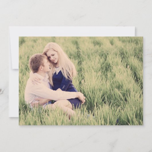 Save The Date Chic Script Boho Photo Enregistrer la date (Dos)