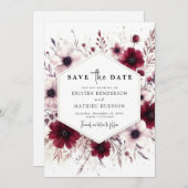 Save The Date Chic unique Mariage de Bourgogne (Devant / Derrière)