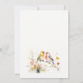 Save The Date Chic Wild Botanical Aquarelle Inséparables Mariage (Dos)