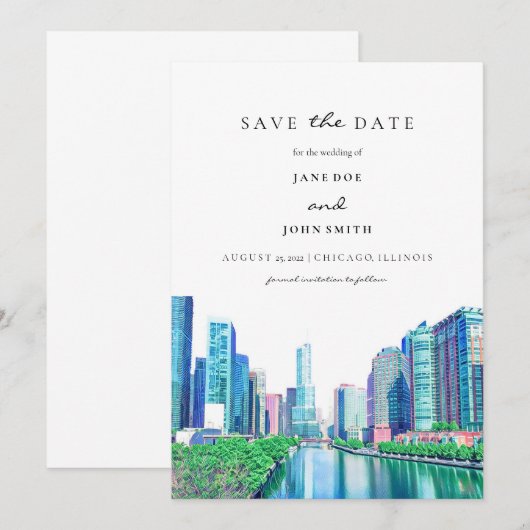 Save The Date Chicago (Devant / Derrière)