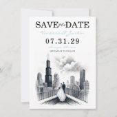 Save The Date Chicago Couple (Devant)