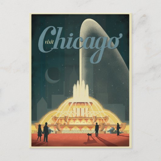 Save the date | Chicago, IL - Bezoek Chicago Aankondigingskaart (Voorkant)