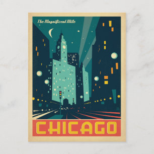 Save the date Chicago, IL De magnifieke mijl Aankondigingskaart