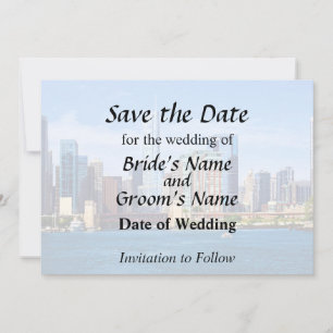 Save The Date Chicago IL - Vue depuis le lac Michigan