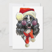 Save The Date Chien d'espagne de Noël (Devant)