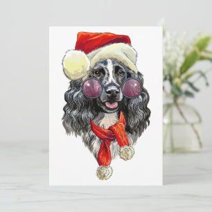 Save The Date Chien d'espagne de Noël