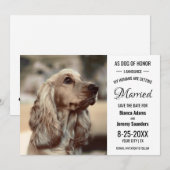Save The Date Chien d'honneur Animal de compagnie Photo Mariage (Devant / Derrière)