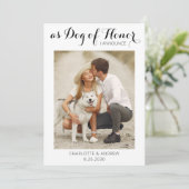 Save The Date Chien d'honneur vient de se marier Mariage Faire-p (Debout devant)