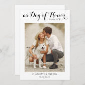 Save The Date Chien d'honneur vient de se marier Mariage Faire-p (Devant / Derrière)