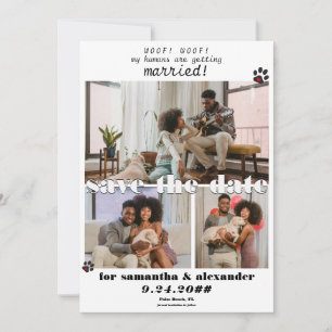 Save The Date Chien Mon Homme Se Marier Photo Collage Mariage