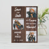 Save The Date Chien photo pour animaux de compagnie Mariage rust (Debout devant)