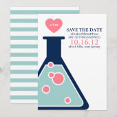 Save The Date Chimie Parfaite Mariage Sauvegarder la Date (Devant / Derrière)