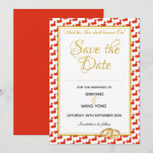 Save The Date CHINE Mariage Chrétien sur Mesure 婚礼 (Devant / Derrière)