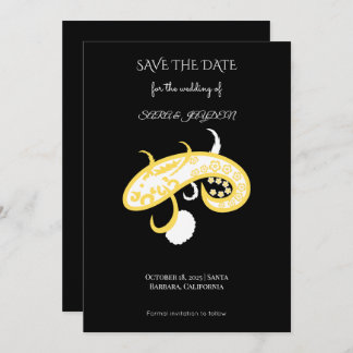 Save The Date Chinese Dragon Art – Mandala Paisley Boho Poster