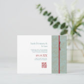 Save The Date Chinois double bonheur moderne Enregistrer la date (Debout devant)