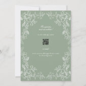 Save The Date Chinoiserie romantique Sage vert photo (Dos)