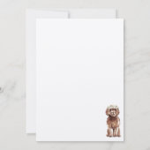 Save The Date chiot Cavapoo marron écriture calligraphique de ma (Dos)