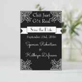 Save The Date Chit viens d'avoir un vrai Mariage "Enregistrer la (Debout devant)