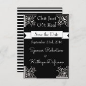 Save The Date Chit viens d'avoir un vrai Mariage "Enregistrer la (Devant / Derrière)