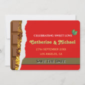 Save The Date Chocolat Brown Whimsical unique amusant (Devant)