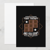 Save The Date Chocolate Is Cheaper Than Therapy (Devant / Derrière)