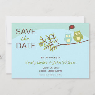 Save The Date Chouettes mignonnes Enregistrer la date Annonces