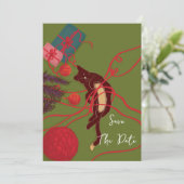 Save The Date Christmas Cat Tangle – Festive Kitty Playtime (Debout devant)