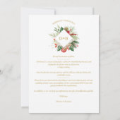 Save The Date Christmas Initials Floral 2 Photos Collage Fancy (Dos)