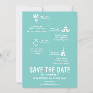 Save The Date Chronologie de la relation sarcelle Mariage Enregi