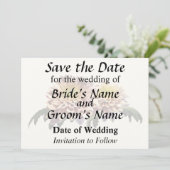 Save The Date Chrysanthèmes rose clair (Debout devant)