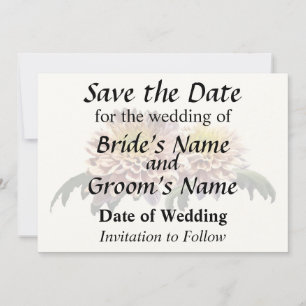 Save The Date Chrysanthèmes rose clair