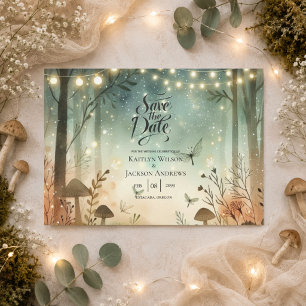 Save The Date Chuchotements crépusculaires du mariage forestier