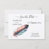 Save The Date Chuchotements de grâce Élégance plumée Minimalisme (Devant)