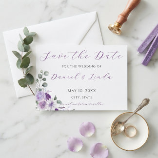 Save The Date Chuchotements de Lavande : Elégance en Fleur