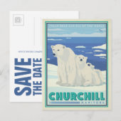 Save the date | Churchill, Manitoba Aankondigingskaart (Voorkant / Achterkant)