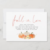 Save The Date Chute en amour Glittery Citrouille QR Code Mariage (Devant)
