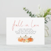 Save The Date Chute en amour Glittery Citrouille QR Code Mariage (Debout devant)