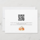 Save The Date Chute en amour Glittery Citrouille QR Code Mariage (Dos)