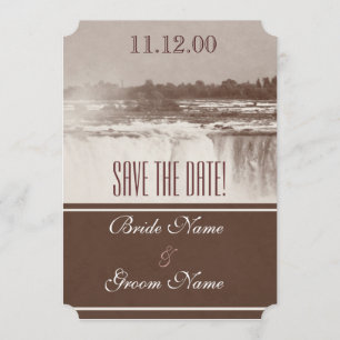 Save The Date Chutes du Niagara vintages épousant l'invitation