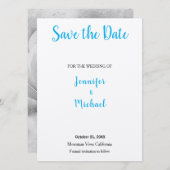 Save The Date Ciel bleu classique mariage (Devant / Derrière)
