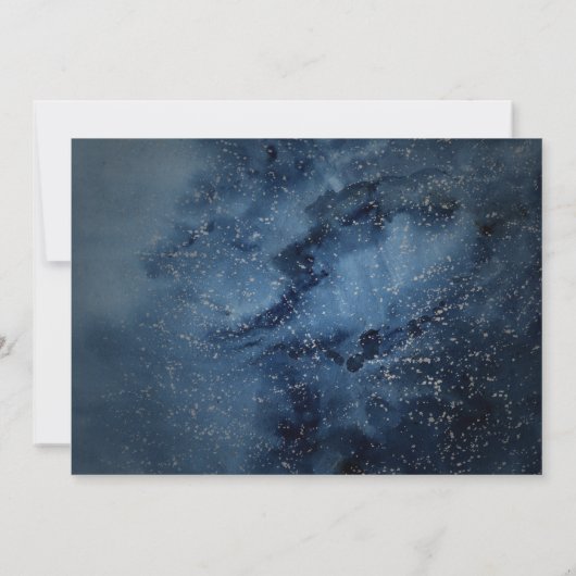 Save The Date Ciel de nuit céleste avec cadre horizontal (Dos)