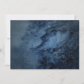 Save The Date Ciel nocturne céleste | Argent horizontal (Dos)