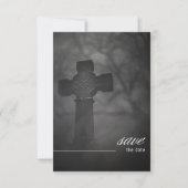 Save The Date Cimetière Gothique Noir & Blanc Jusqu'Au Mariage D (Devant)