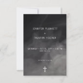 Save The Date Cimetière Gothique Noir & Blanc Jusqu'Au Mariage D (Dos)