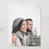 Save The Date Cimier floral classique Noir & blanc Mariage photo (Dos)