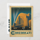 Save the date | Cincinnati, OH Aankondigingskaart (Voorkant / Achterkant)