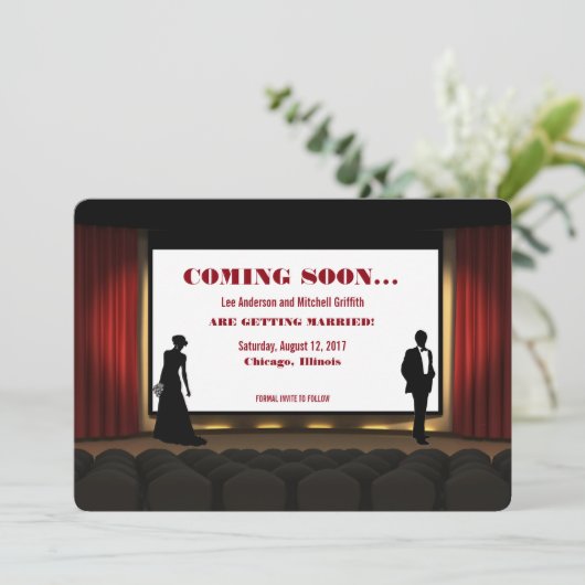 Save The Date cinéma enregistrer l'invitation de date (Debout devant)