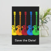Save The Date Cinq guitares électriques colorées (Debout devant)