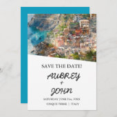 Save The Date Cinque Terre Italie Enregistrer la date Mariage (Devant / Derrière)